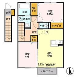 間取図画像 2LDK