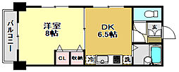 レガシイ21 1DKの間取図画像