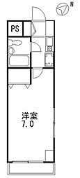 ミパラシオ 1Kの間取図画像