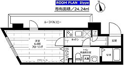 ステージファースト池尻大橋 1Kの間取図画像