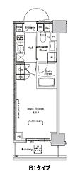 プラウドフラット門前仲町5 1Kの間取図画像