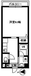 グラン・ド・ロゼ 1Kの間取図画像