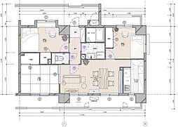 ラフィネ立川 9階3LDKの間取り