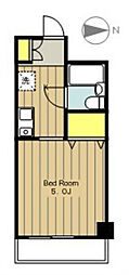 日神パレステージ相模原 1Kの間取図画像