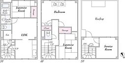 石田ビル銀座 5階3SLDKの間取り