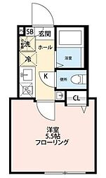 グランクオール千住仲町 3階1Kの間取り