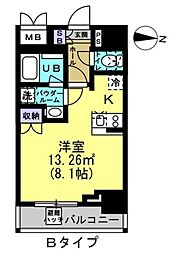 ルーラル二十四番館 7階1Kの間取り