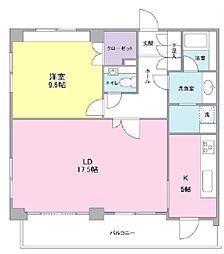 メゾン・ド・中目黒 3階1LDKの間取り