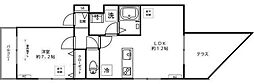 練馬区富士見台4丁目アパート 1LDKの間取図画像