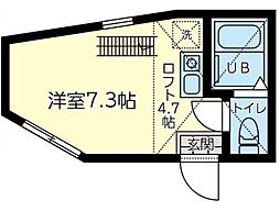ベイヒルズ ワンルームの間取図画像