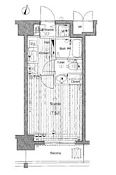 ガーラ横濱南 1Kの間取図画像