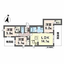 Ｓｈａｍａｉｓｏｎ　堺三国ヶ丘 0102 ｜ 大阪府堺市北区百舌鳥梅北町３丁113-1（賃貸マンション3LDK・1階・72.56㎡） その2