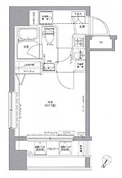 リクレイシア西横浜 1Kの間取図画像