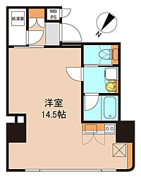 東京メトロ東西線 行徳駅 徒歩2分の賃貸マンション 2階ワンルームの間取り