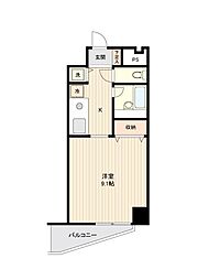 京王線 幡ヶ谷駅 徒歩5分の賃貸マンション 7階ワンルームの間取り