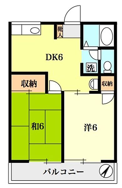 シティハイム栄コーポＢ 202｜東京都練馬区田柄４丁目(賃貸アパート2DK・2階・40.91㎡)の写真 その2