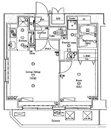 グランヴァン板橋本町II 10階1LDKの間取り