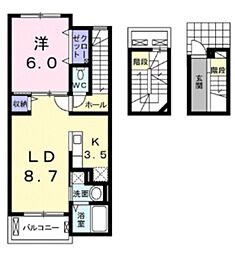 セレーノ 1LDKの間取図画像