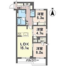 ヴァルシ 00306 ｜ 東京都練馬区中村北２丁目19-)（賃貸マンション3LDK・3階・75.58㎡） その2