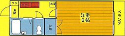 第5すくねハイツ 1Kの間取図画像