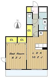 ソレアードボニート 3階1LDKの間取り