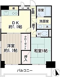 駒形エクセル2 2DKの間取図画像