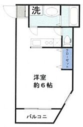 ラスブリサス幕張 ワンルームの間取図画像