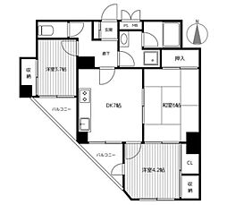 アリックス西横浜 3DKの間取図画像