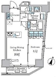 URBANCORE原宿 1LDKの間取図画像