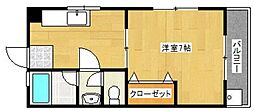 コーポアベニュー 1DKの間取図画像