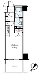 プレール・ドゥーク横浜SOUTHMaisonLoire ワンルームの間取図画像