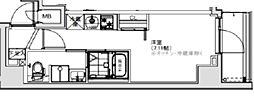 S-RESIDENCE横濱阪東橋 ワンルームの間取図画像