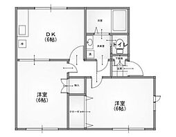 カーサベルデ 2DKの間取図画像