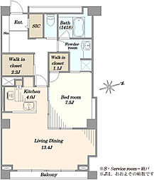 HIROOAPARTMENT 1LDKの間取図画像