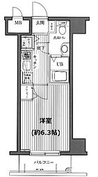 ガラ・ステージ芝公園駅前 3階1Kの間取り