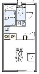 レオパレスMK1 1Kの間取図画像