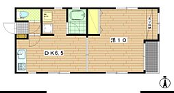 YSK・2マンション 1DKの間取図画像