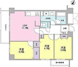 住総研豊田ハウス 3LDKの間取図画像