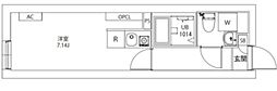 AXIA M-City武蔵小山 ワンルームの間取図画像