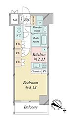 プレミアステージ駒込 ワンルームの間取図画像