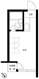 メゾン・ド・ペルル ワンルームの間取図画像