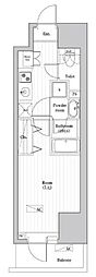 オーパスレジデンス武蔵小山 1Kの間取図画像