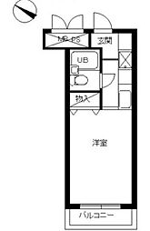 スカイコート宮崎台3 ワンルームの間取図画像