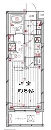 レガリス洗足池 1Kの間取図画像