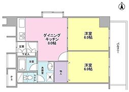ファーストシティ上落合 2DKの間取図画像