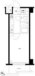 ルーブル西馬込弐番館 5階1Kの間取り