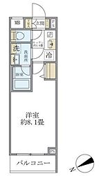 クレアポルテ川口元郷 1Kの間取図画像