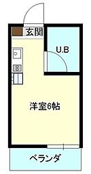 ケントピア ワンルームの間取図画像