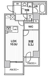 SEASONFLATS両国EAST 1LDKの間取図画像