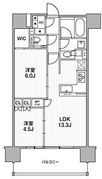 ディームス渋谷本町 4階2SLDKの間取り